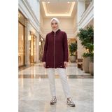 Armine TREND Simli Tüvit Fermuarlı Ceket Bordo 25kt507