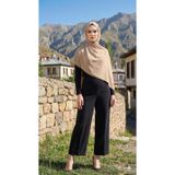 Armine Trend Siyah 26YT210 Geniş Duble Paça Kadın Pantolon