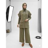 Armine TREND Yelek ve Pantolonlu Bayan Takım 26YT6127 Haki