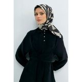 Armine Twill Ipek Eşarp 2026 Yaz Sezonu 9525D02-65 - Siyah - Gri - Beyaz - Standart