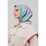 Armine Twill İpek Eşarp, 90x90, E25YA9317D02, Pembe, kadın