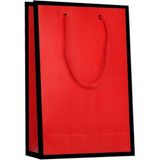 Arminow Kırmızı Renk Ipli Karton Çanta - 17X24X7 cm - 2 Adet - Ç029