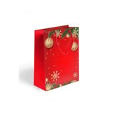 Arminow Yılbaşı Coşkusu Noel Desenli Ipli Karton Çanta - 25X30X9 cm - 2 Adet - Ç044