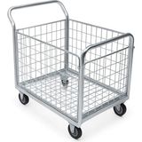 Armoni Metal Yük Taşıma Arabası Kafesli 60X85 cm Galvaniz Kaplama Yan Kısımlar Sök-Tak Dayanıklı Malzeme Özellikleri - Gri