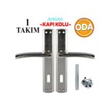 Armoni Oda Kapı Kolu Nikel İnox Aynalı Sağa Sola Uygun Ön Arka Oda Kapısı 1 Takım