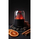 Armoniavital Volkan Efektli Ultra Sessiz LED Işıklı Gece Lambası & Değişen Renk Modlu Ultrasonik Hava Nemlendirici & Aroma Difüzör - Siyah
