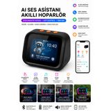 ArmoniaVital Yapay Zeka Sesli Asistan Akıllı Bluetooth Hoparlör AI Sohbet 21 Dil Çeviri Dokunmatik Ekran Dijital Masa Saati Bluetooth 5.4