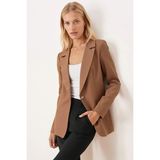 Armonika ARM-20K001020 Kadın Camel Tek Düğmeli Ceket