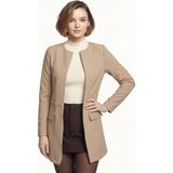 Armonika Kadın Bej Beli Dikişli Uzun Ceket ARM-26K001017 - XL