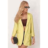 armonika Kadın Fıstık Yeşili Cepli Oversize Ceket ARM-26K001005