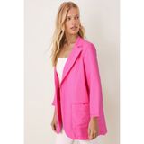 armonika Kadın Fuşya Cepli Oversize Ceket ARM-26K001005
