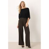 Armonika Kadın Haki Yüksek Bel Önden Pile Detaylı Bol Paça Pantolon ARM-26K136041 - XL