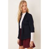 armonika Kadın Koyu Lacivert Duble Kol Ceket ARM-26K001054