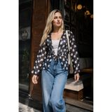 armonika Kadın Koyu Lacivert Önden Bağlama Detaylı Şifon Bluz ARM-25Y001072