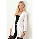 armonika Kadın Krem Cepli Oversize Ceket ARM-26K001005