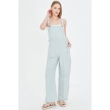armonika Kadın Mint Cepli Geniş Paçalı Bahçıvan Tulum ARM-25Y001043