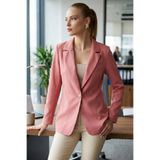 armonika Kadın Pembe Tek Düğmeli Ceket Arm-23y001047