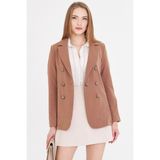 Armonika Kadın Vizon Düğmeli Ceket ARM-20K001151 - S