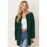 Armonika Kadın Zümrüt Beli Dikişli Uzun Ceket ARM-26K001017 - S