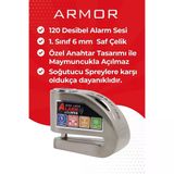 Armor 606MVA 6mm Alarmlı Disk Kilidi Güvenlik Sertifika