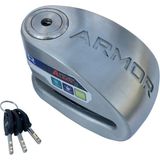 Armor 614 Mva 14 mm Paslanmaz Çelik Alarmlı Disk Kilidi Gümüş Renk Yüksek Güvenlik Özelliği