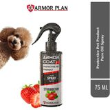 ARMOR COAT Köpek Tüy Bakım Spreyi, Köpek Parfümü Çilek Kokulu Parlaklık & Koku Giderici 75 ml - Siyah - Beyaz - siyah-beyaz