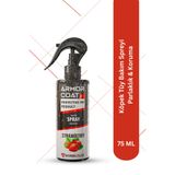 ARMOR COAT Köpek Tüy Bakım Spreyi, Köpek Parfümü Çilek Kokulu Parlaklık & Koku Giderici 75 ml