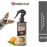 ARMOR COAT Köpek Tüy Bakım Spreyi, Köpek Parfümü Portakal Kokulu Parlaklık & Koku Giderici 200 ml