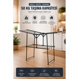 Armored Home Product Extra Geniş 50 KG Taşıma Kapasiteli Katlanır Metal Çamaşır Kurutmalık Askısı EM-242
