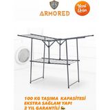 Armored Home Product Zırhlı-Kırılmaz-Extra Kalın Borulu Sağlam Çamaşır Kurutmalığı AR-242 - Antrasit