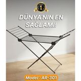 Armored Katlanır Çamaşır Kurutmalık 175X110 Cm, Dayanıklı Metal Gövde, Balkon ve Ev Için U - Çok Renkli - 175 x 110 cm
