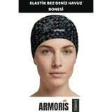 Armoris #bone Uzun Saç Kaymaz Su Geçirmez Sızdırmaz Yüzücü Havuz Deniz Bonesi Profesyonel Elastik Bez Konfor - Siyah