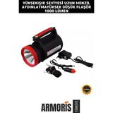 Armoris Yeni Nesil 1000 Lümen 2 Florasan LED Beyaz Aydınlatma 5 Metre Kablolu Çift Yönlü Büyük Fener - Çok Renkli