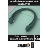 Armoris Yeni Nesil Taşınabilir Şarjlı Güçlü Yüksek Kaliteli Sessiz Hava Soğutucu Üflemeli Boyun Vantilatör - Yeşil