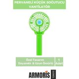 Armoris Yeni Taşınabilir Cep Boyu USB Şarjlı 3 Kademeli Sessiz Mini Fan Pervaneli Soğutucu Küçük Vantilatör - Yeşil