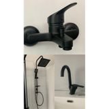 Armour Armatür Banyo Seti 3'lü Siyah Siyah