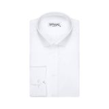 Armür Desenli Slim Fit Beyaz Erkek Gömlek