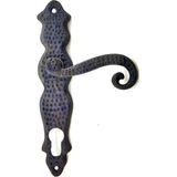 Armüz Antika Tarz Dekoratif Pirinç Kıvrık Yale Kapı Kolu - 210X43 Mm, Oksit