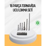 Armüz Ergonomik 16 Parça Bits Tornavida Uç ve Adaptör Seti
