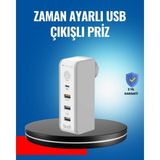 Armüz Ev ve Ofis Için Zaman Kontrollü Çoklu Şarj Cihazı - Çok Renkli
