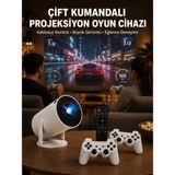 Armüz Kablosuz Mini Projeksiyon Cihazı Oyun ve Film Için Taşınabilir Ev Sineması Yeni Nesil - Çok Renkli