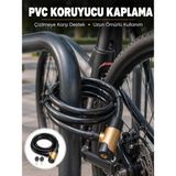 Armüz Kalın Pvc Kaplamalı Çelik Halat Kilidi Pratik ve Güvenli Günlük Kullanım