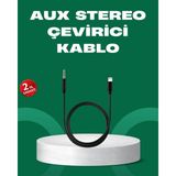 Armüz Lightning To 3.5mm Aux Ses Dönüştürücü Kablo 1 Metre Stereo Uyumlu