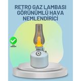 Armüz Renkli LED Işıklı Retro Gaz Lambası Aroma Terapi Mist Maker - Çok Renkli