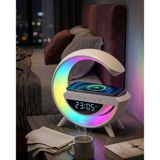 Armüz Rgb Işıklı Kablosuz Şarjlı Bluetooth Hoparlör Saat ve Alarm Özellikli