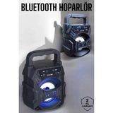 Armüz Taşınabilir Bluetooth Hoparlör LED Işıklı Uzun Pil Ömrü