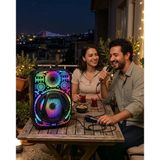 Armüz Taşınabilir Bluetooth Speaker Mikrofonlu Rgb Işıklı Karaoke Ses Sistemi