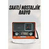 Armüz Vintage Nostaljik Radyo Aux USB Sd Kart Girişli Şarjlı Bluetooth Bağlantılı