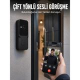 Armüz Wi-Fi Bağlantılı Akıllı Kapı Zili Telefon Kontrollü Hd Güvenlik Sistemi