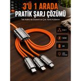 Armüz Yüksek Güç Aktarımı Sunan 6A Destekli Çoklu Bağlantı Şarj ve Veri Kablosu